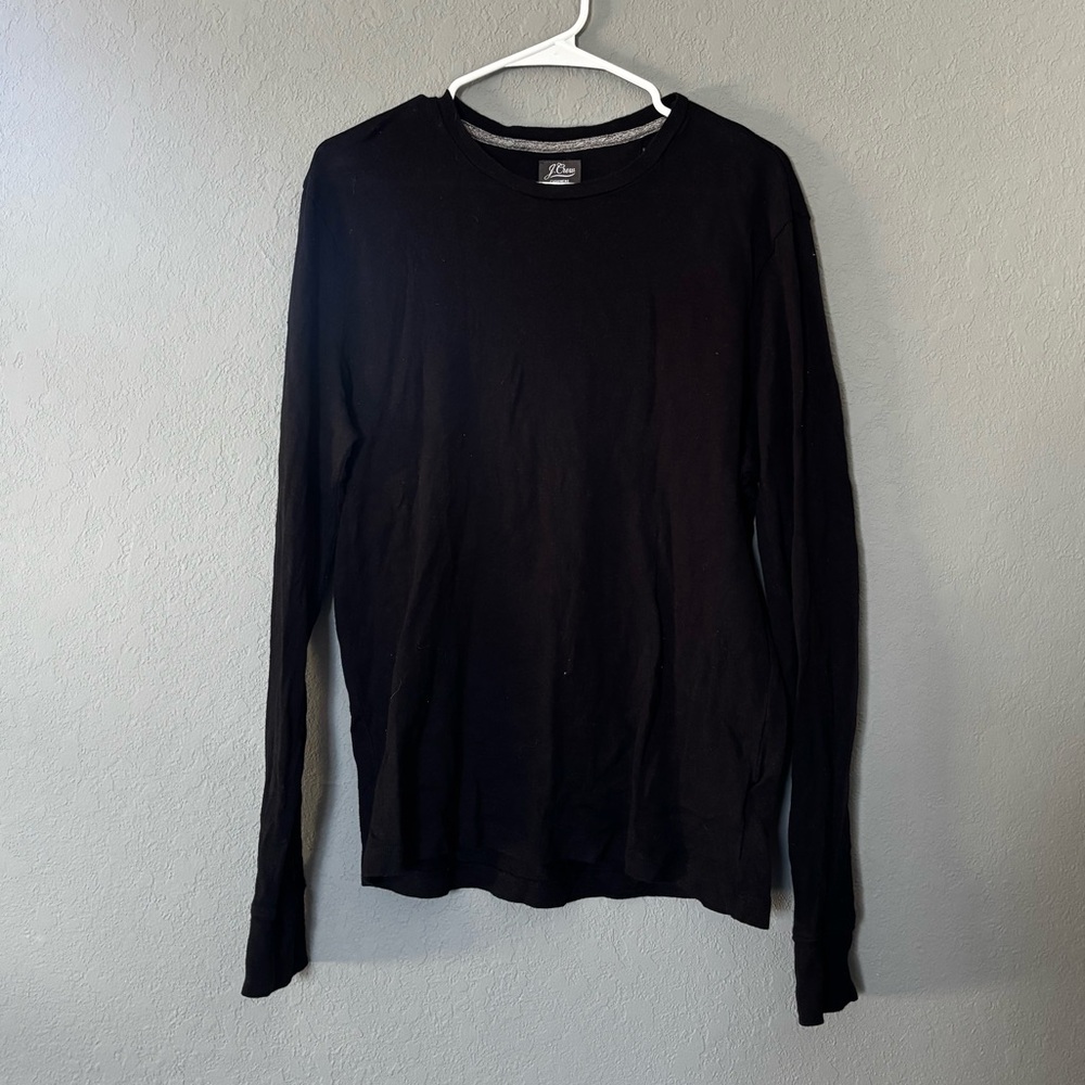 J. Crew Men's Classic Black Long Sleeve Tee